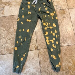 Drake Green and Yellow Splatter Joggers